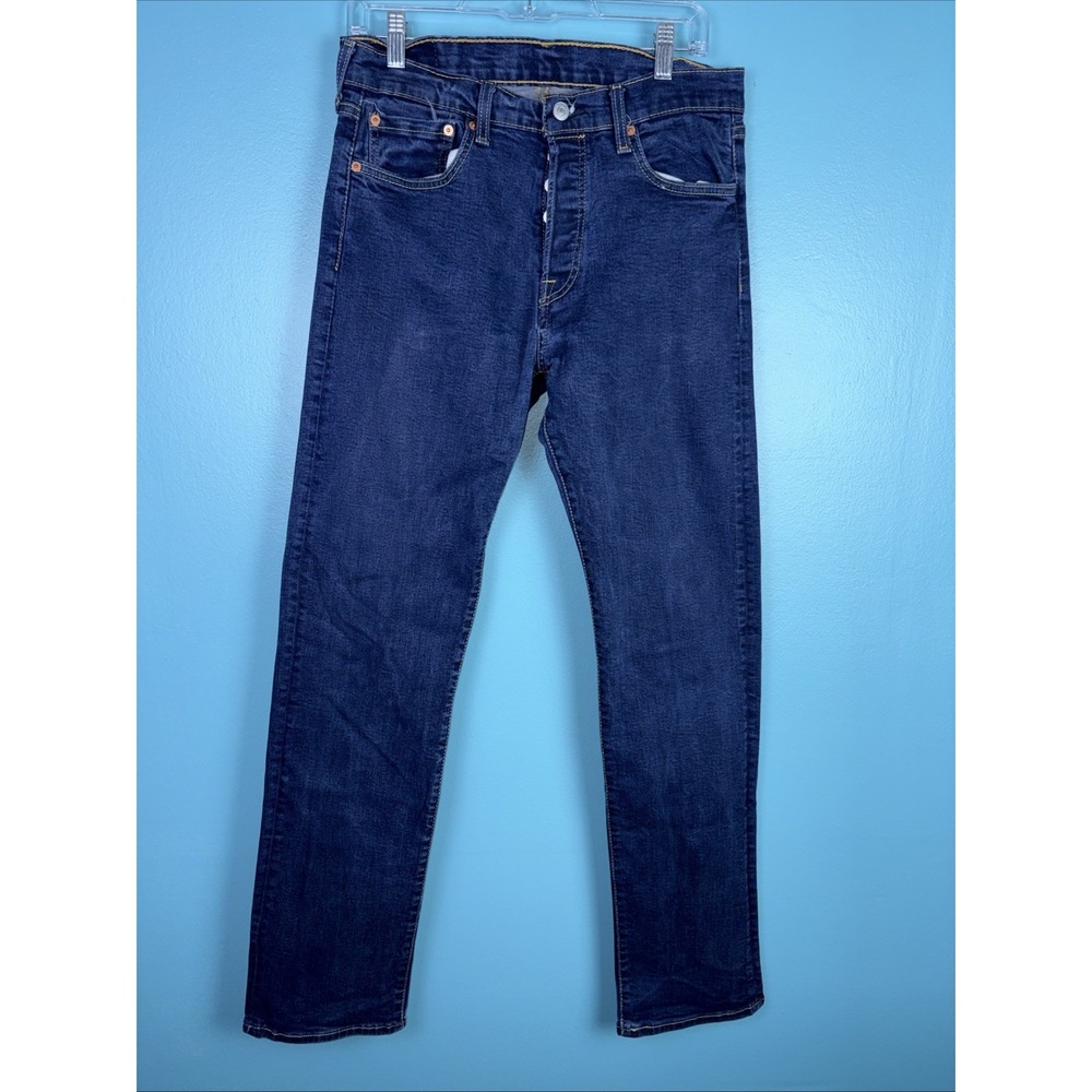 Levi's 501 33x34 Jeans Blue Stretch Button Fly